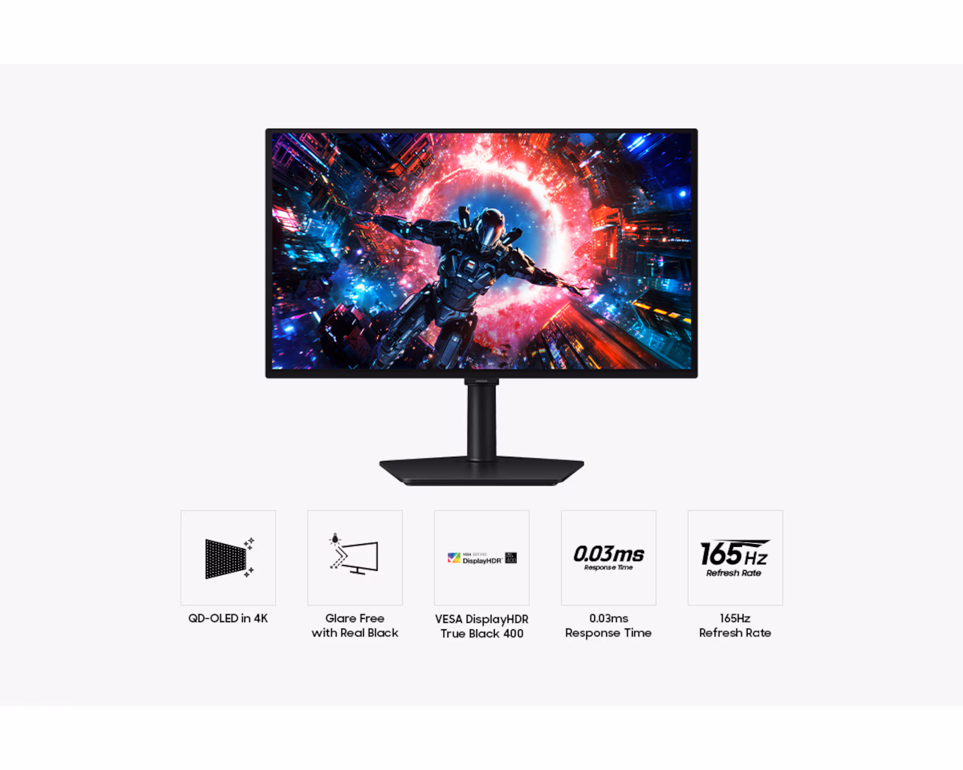 Monitor Samsung LS27HG702SUXEN / 27” / 4K UHD OLED / 165Hz / 0.03ms / HDR / DisplayPort+HDMI - Zezë - 4