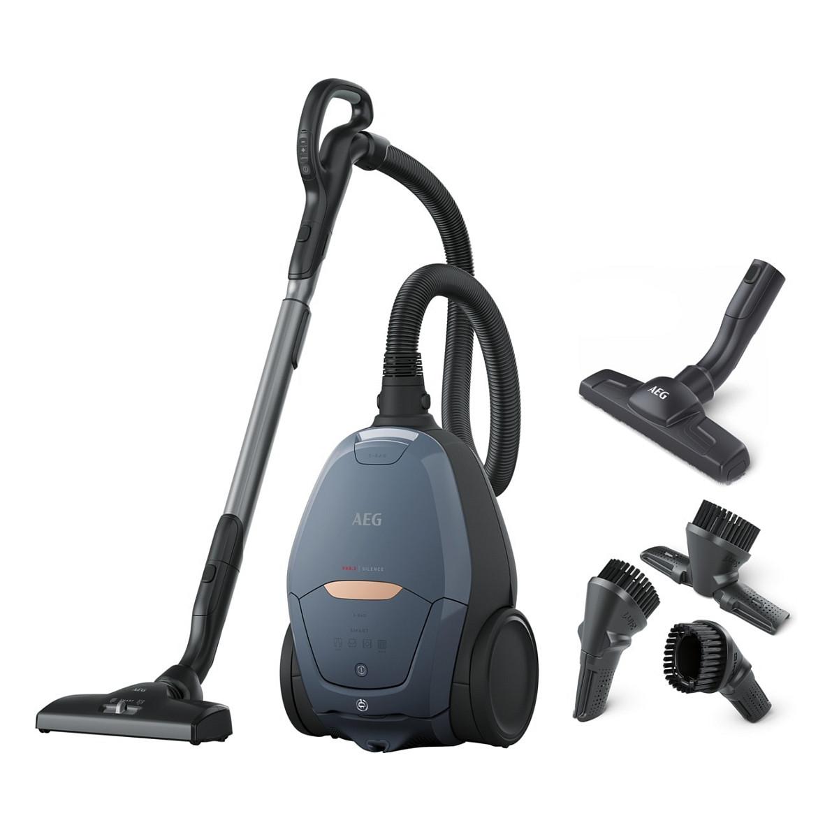 Fshesë me Vakum AEG VX82-1-5DB / 600W / 185AW / HEPA / PureSound / 57dB / 3.5L / 12m – Zezë/Blu
