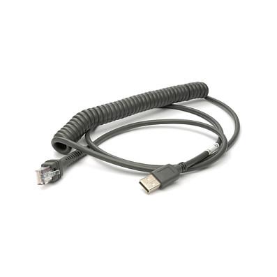 Kabllo USB Datalogic CAB-524 / USB Type-A / POT / Spirale / 2.4 m - Zezë