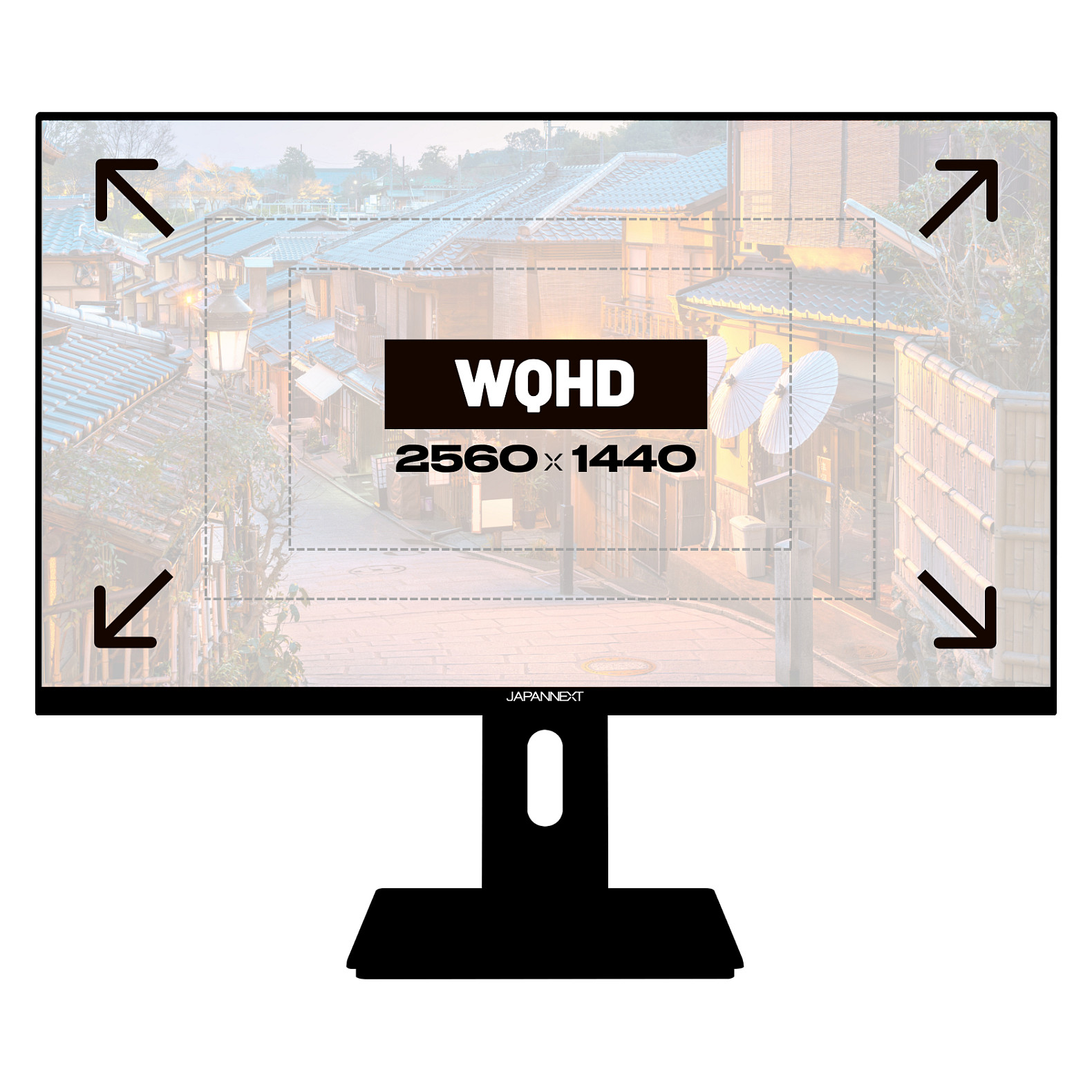 Monitor JapanNext WQHD / 27"/ Wide Quad HD IPS / LCD / 60Hz / 8ms / HDMI+DP - Zezë - 6
