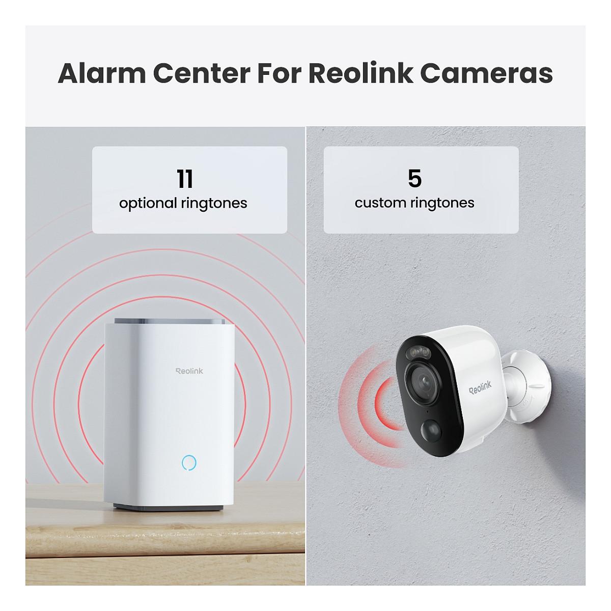 Sistem Sigurie Reolink Hub 1 + 2 × Argus Series B310, 3MP, 4 mm, 115°, Wi-Fi, IR, Color Night Vision, Bateri, IP65 - Bardhë - 3