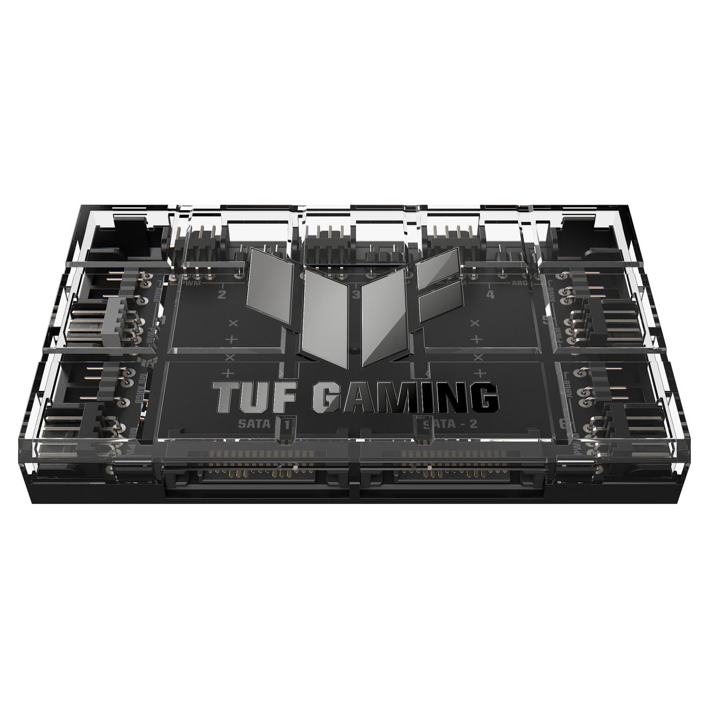 Hub për Ventilatorë dhe ARGB ASUS TUF Gaming, 6x PWM 4-pin, 6x ARGB 3-pin, 2x SATA, Montim Magnetik - Zezë
