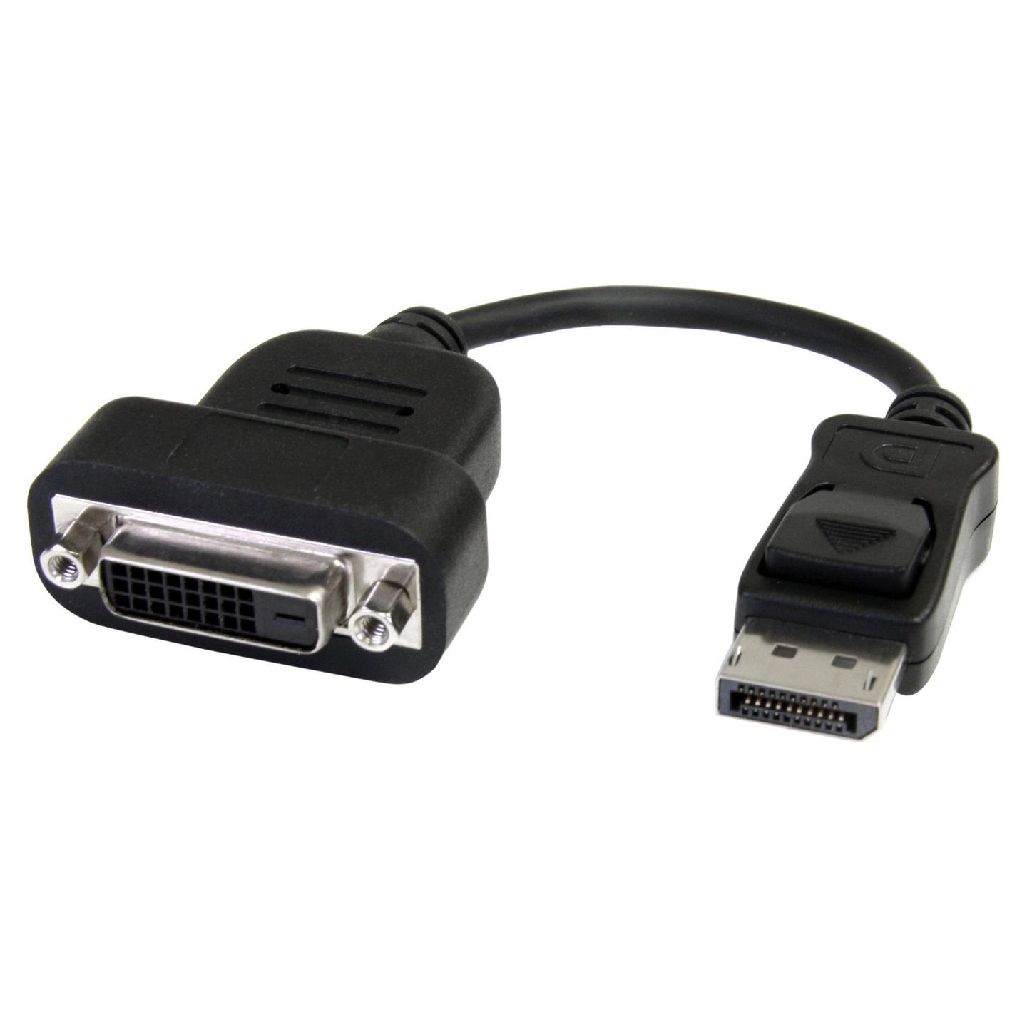 Kabllo DisplayPort StarTech.com DP2DVIS / DisplayPort në DVI-D / 0.15m / 1920×1200 60Hz - Zezë