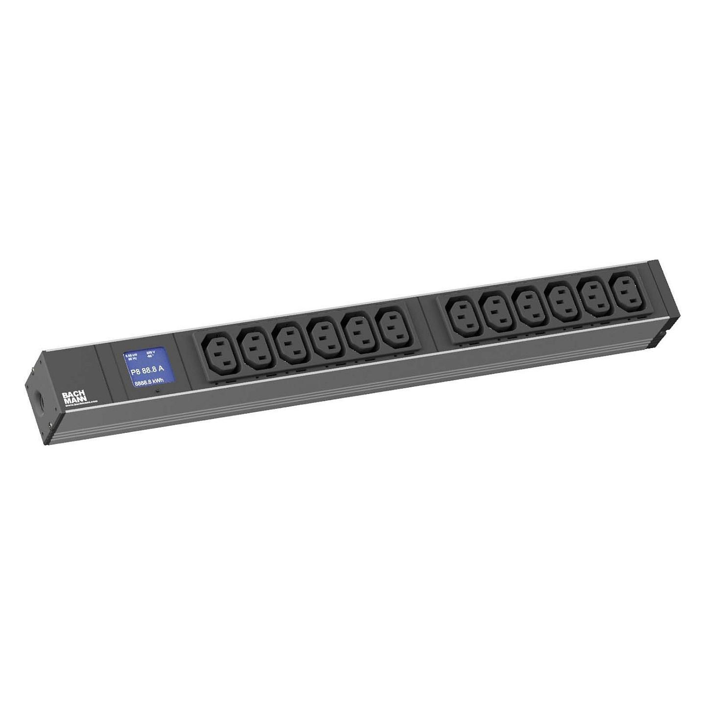 Prizë Bachmann BlueNet BN0500, 12x IEC C13, 16 A, 230 V, 3600 W - Hiri/Zezë