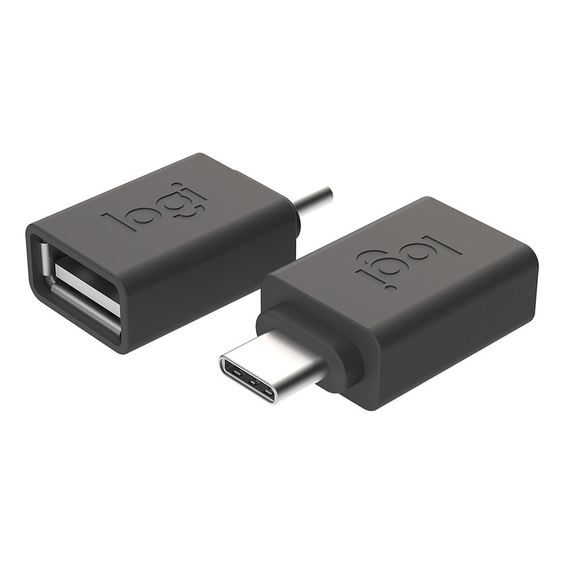 Adapter Logitech 956-000005 / USB-C Mashkull → USB-A Femër / USB 2.0  – Grafit - 3