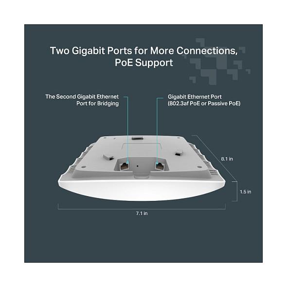 Access Point TP-Link Festa F54, Wi-Fi 5 AC1750, Dual-Band, MU-MIMO, 2× Gigabit Ethernet, PoE, Mesh – Bardhë - 6
