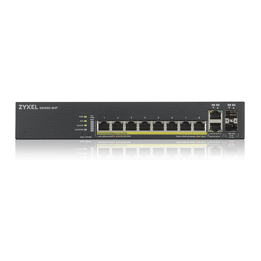 Switch Zyxel GS1920-8HP POE M, 10 porte - 2
