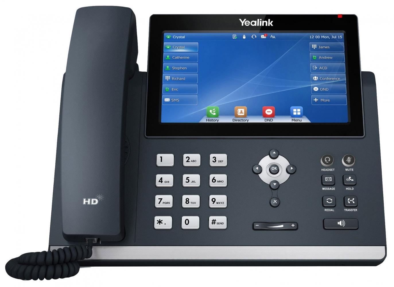 VoIP Yealink SIP-T48U / IP Phone / 16 SIP Accounts / 7" Touchscreen / Gigabit PoE – Hiri
