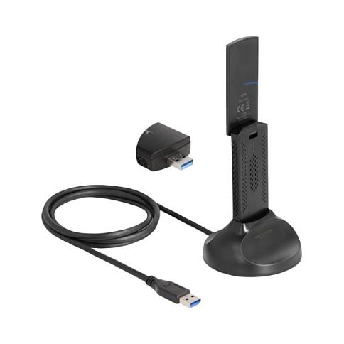 Adapter Rrjeti USB DeLOCK 12774 / Wi-Fi 6E / AX5400 / 2.4 GHz + 5 GHz + 6 GHz / USB 5 Gbps - Zezë - 3