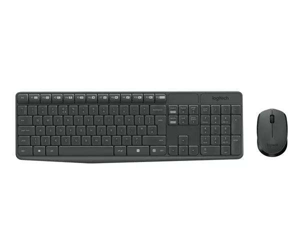 Combo (Tastierë & Maus) Logitech MK235, Wireless, QWERTZ HR/SI, Full Size, 2.4 GHz, 1000 DPI - Gri - 1