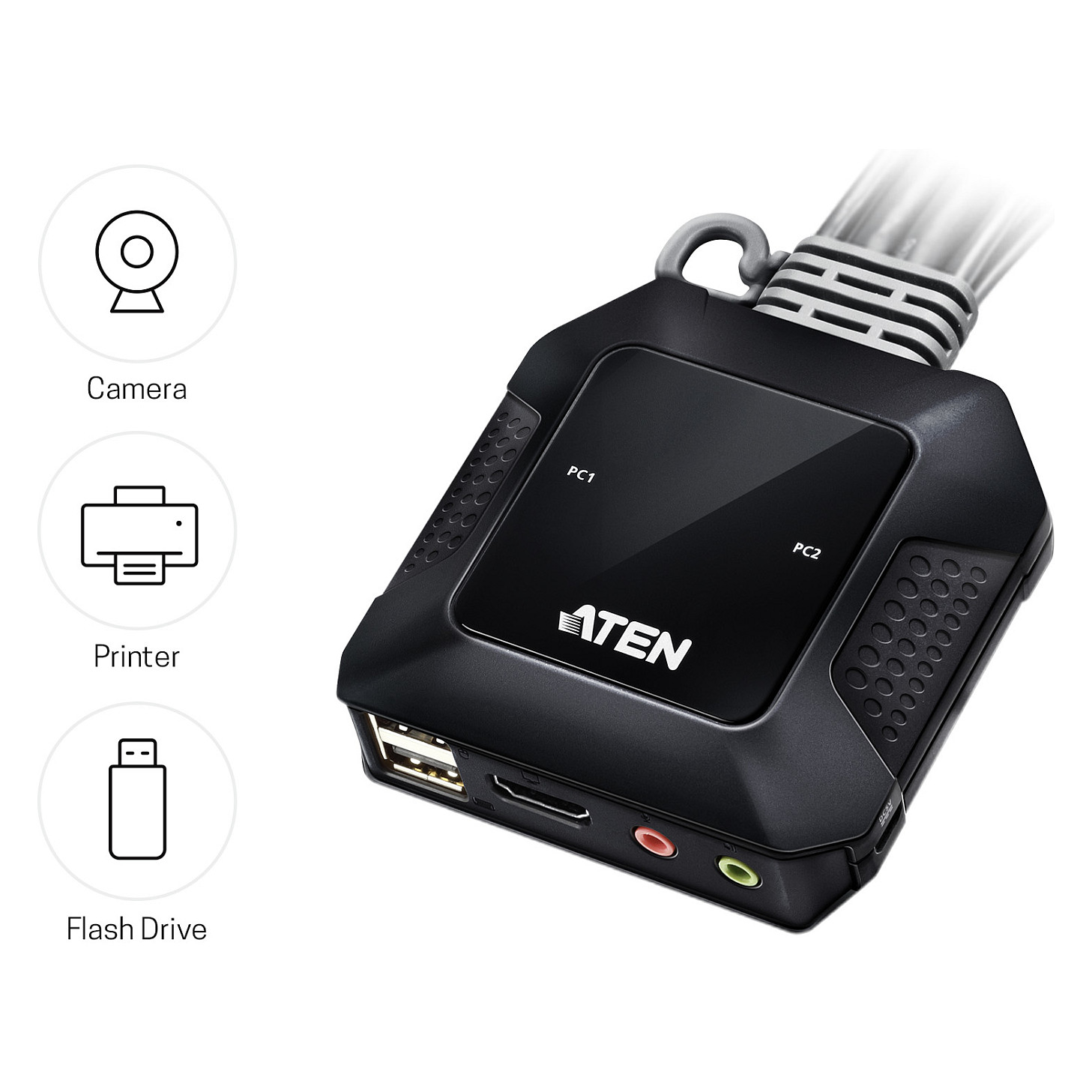 Switch KVM ATEN CS22H  2-Port USB / 4K HDMI - 6