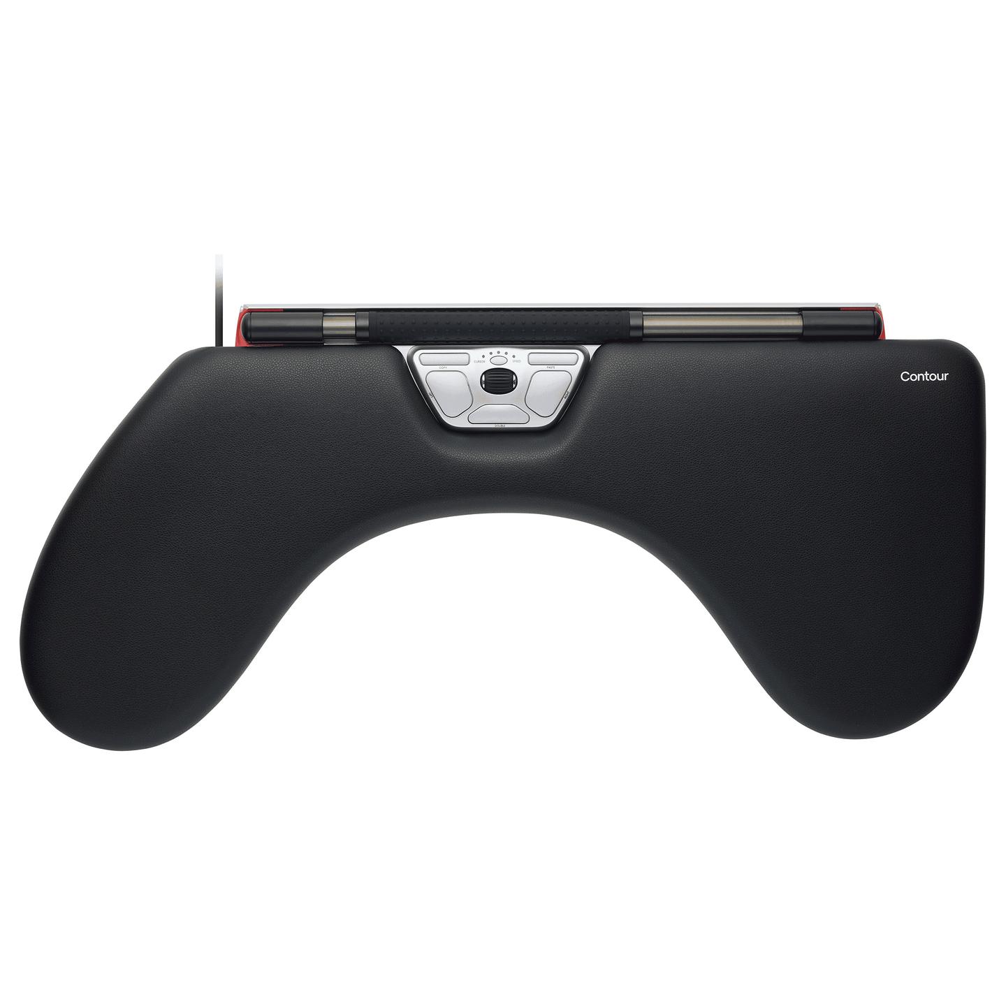 Maus me kabllo Contour Design RollerMouse Red Max, USB, 2800 DPI, 7 Butona, Mbështetëse për Parakrahun, Ergonomik - Zezë