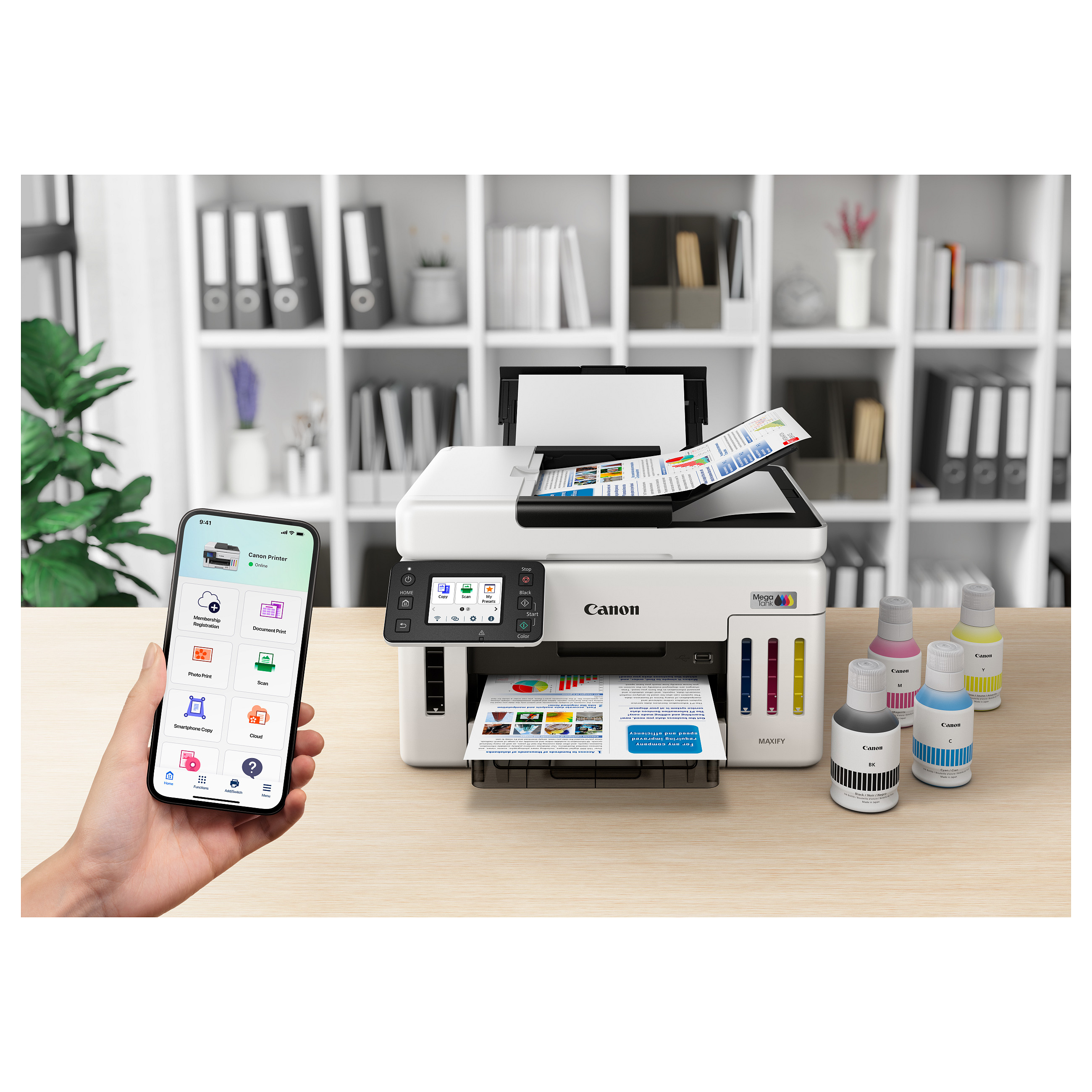 Printer Inkjet Canon MAXIFY GX6150 MegaTank / Color / 3-in-1 - Bardhë / Zezë - 22