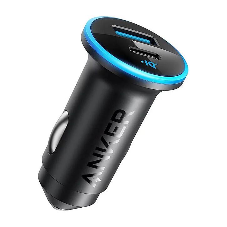 Adapter telefoni për veturë Anker 323, A2735G11, USB-C 30W, USB-A 22.5W, 52.5W - Zezë