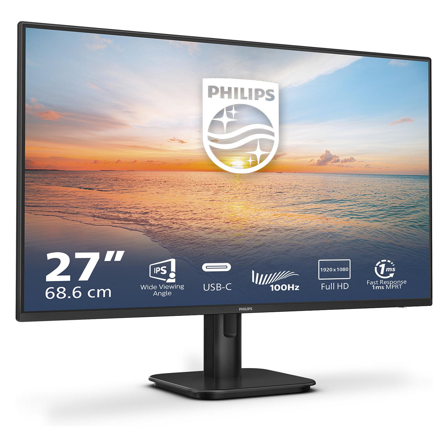 Monitor Philips 27E1N1300A/00, 27", Full HD IPS, 100Hz, 4ms, HDMI + USB-C - Zezë - 2