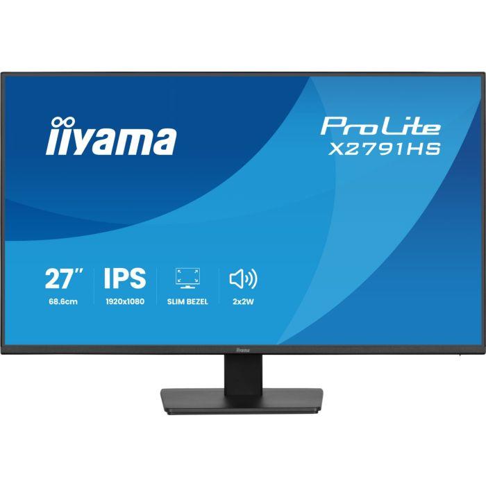 Monitor iiyama ProLite X2791HS-B1, 27", Full HD, IPS, 120Hz, 1ms MPRT, HDMI, DisplayPort, altoparlantë 2 × 2W – Zezë - 2