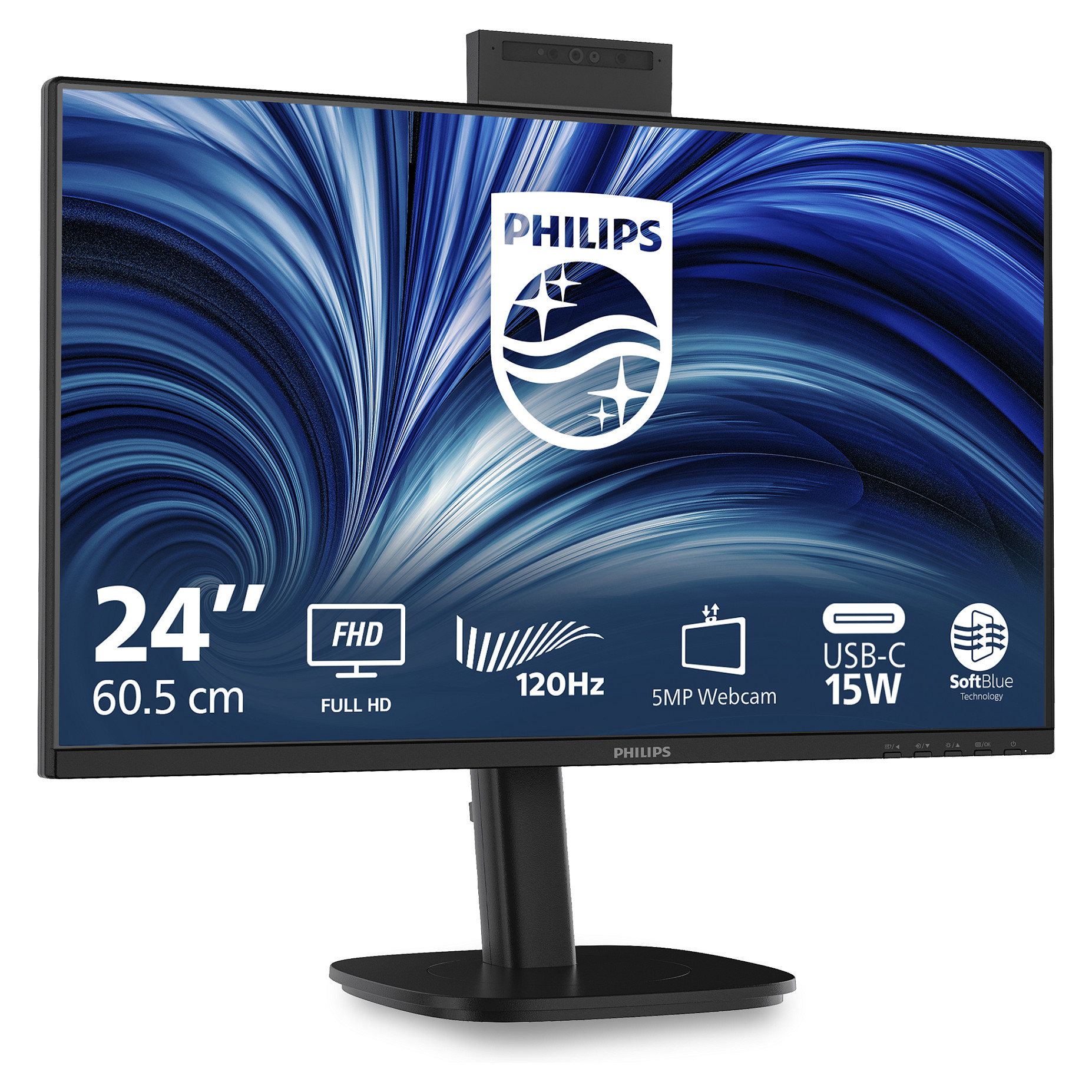 Monitor Philips 3000 Series 24B2N3200JH/00 / 23.8" / Full HD IPS / 120Hz / 4ms / USB Hub+Speakers - Zezë - 2
