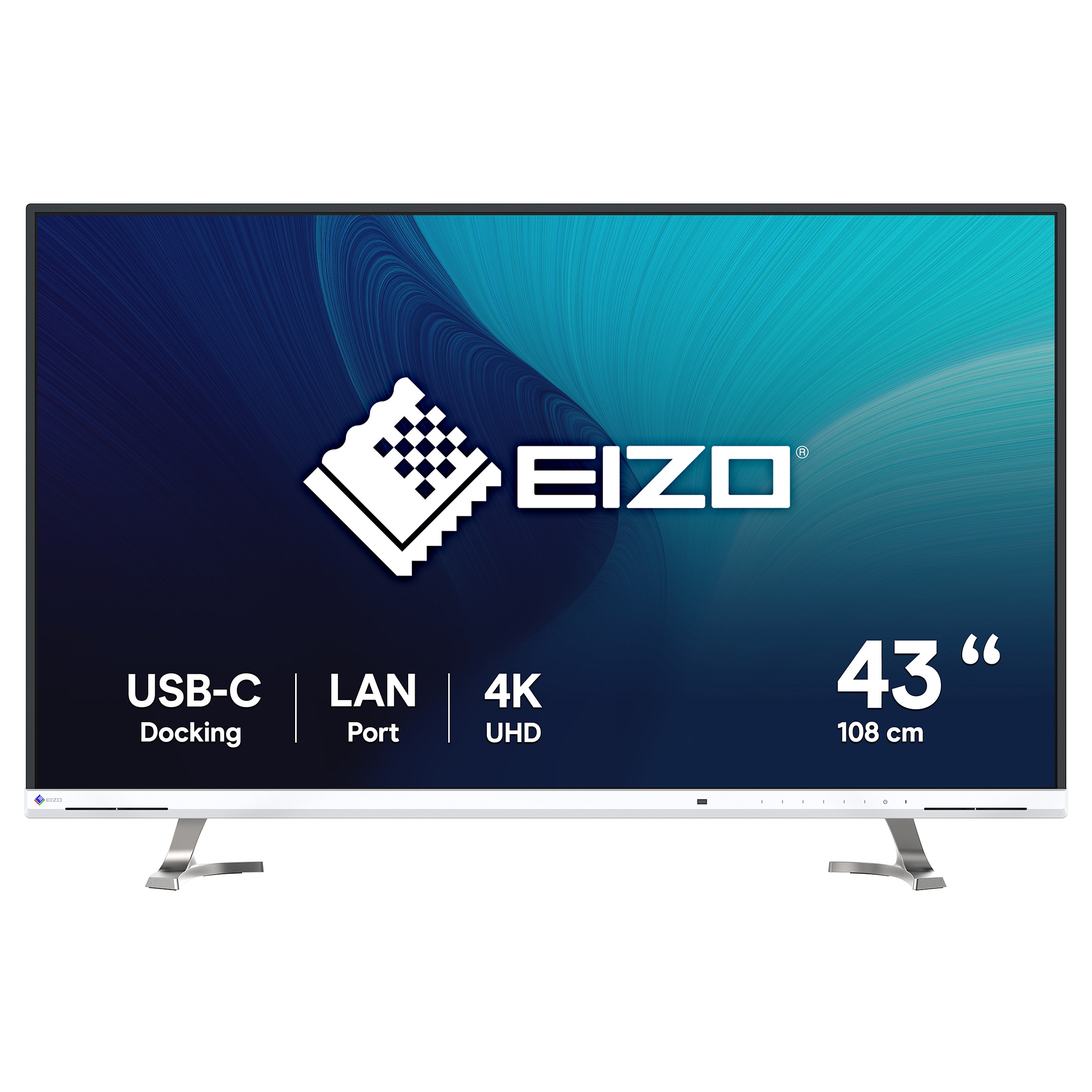 Ekran Prezantues EIZO EV4340X-WT / 42.5"/ 4K Ultra HD IPS / LCD / 60Hz / 5ms / USB + HDMI + DisplayPort + HDCP - Bardhë/Argjend - 1