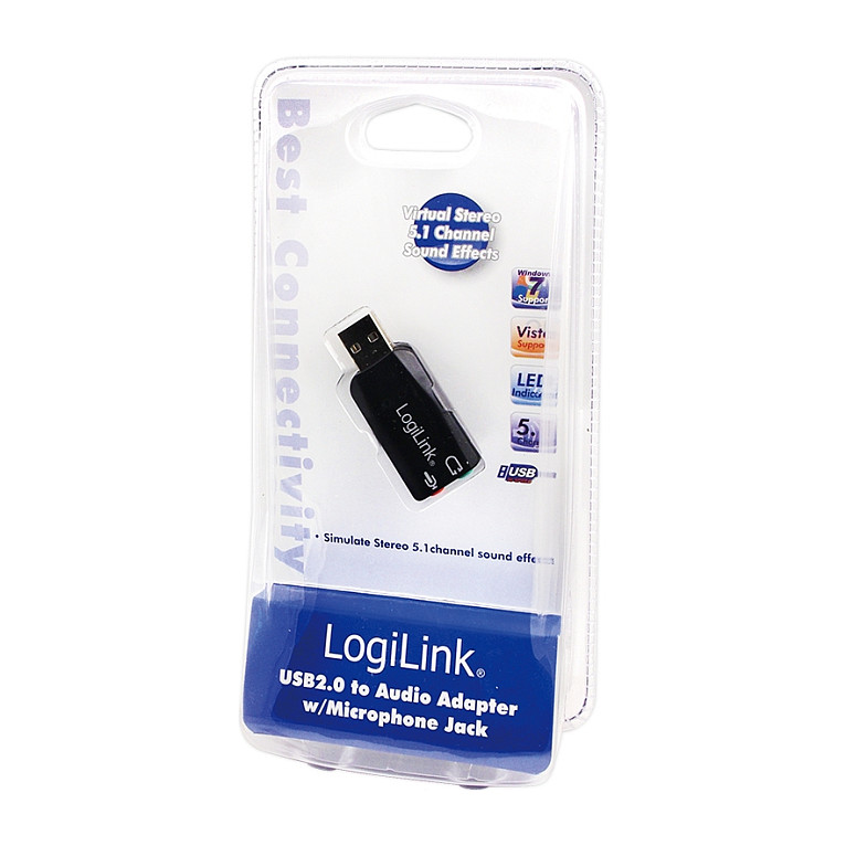 Karta Zëri LogiLink USB 2.0 Virtual 3D Sound Effect - Zezë - 2