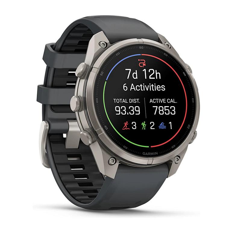 Orë e Mençur Garmin Fenix 9 Pro, 47mm, AMOLED, LTE, Titan, QuickFit Silikon - Zezë - 2