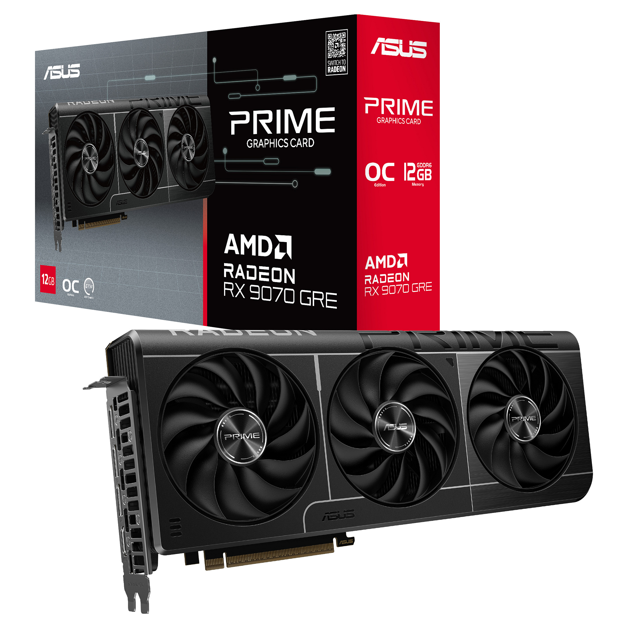 Kartelë Grafike AMD Asus Prime Radeon RX 9070 GRE OC 12GB GDDR6 - 11