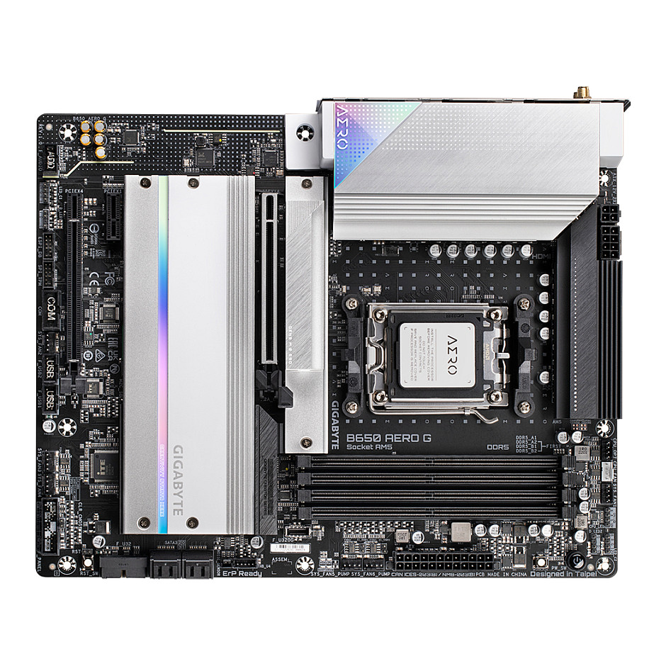 Pllakë Amë Gigabyte B650 AERO G / AMD AM5 / B650 / DDR5 / ATX / Wi-Fi 6E / 2.5GbE LAN / PCIe 5.0 - 3