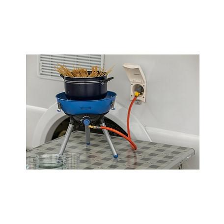Grill me Gaz CAMPINGAZ Party Grill 400 Caravan Connect, 2kW, 36cm, 1 Djegës, Grill dhe Plancha, Ndezje Piezo - Zezë/Blu/Argjend - 5