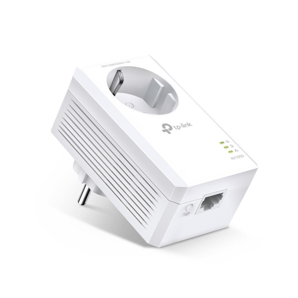 TP-Link Powerline Adapter TL-PA7017P / AV1000 / Gigabit / 1000 Mbps / Prizë e integruar – Bardhë - 2