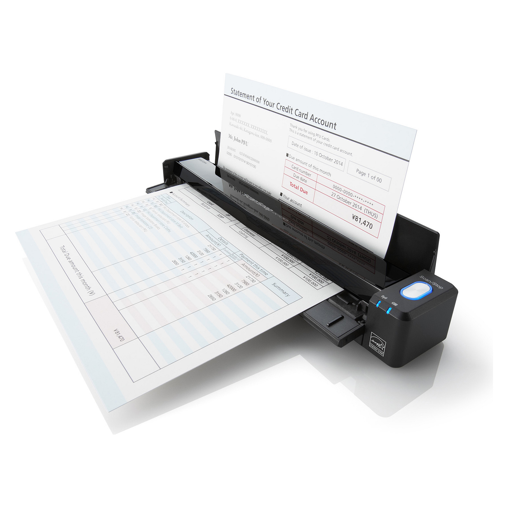 Skaner Ricoh ScanSnap iX100 / Mobile Document Scanner - Zezë - 6