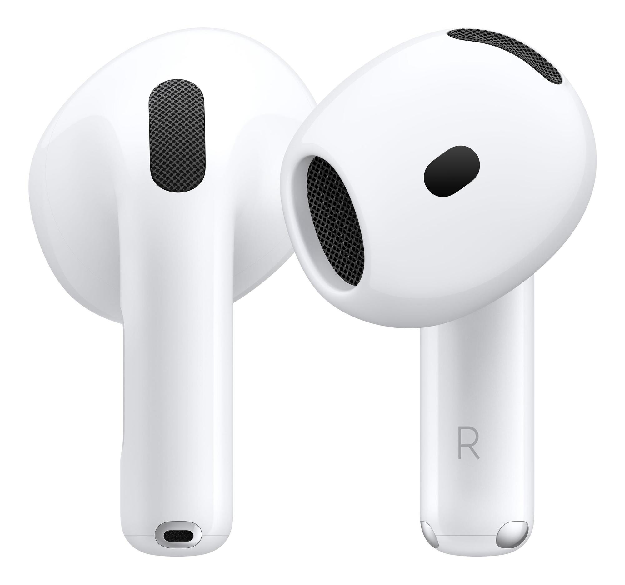 Apple Headphones AirPods 4 / MXP63ZM/A / True Wireless / Bluetooth 5.3 / Apple H2 Chip / Spatial Audio / USB-C Charging Case - White - 1