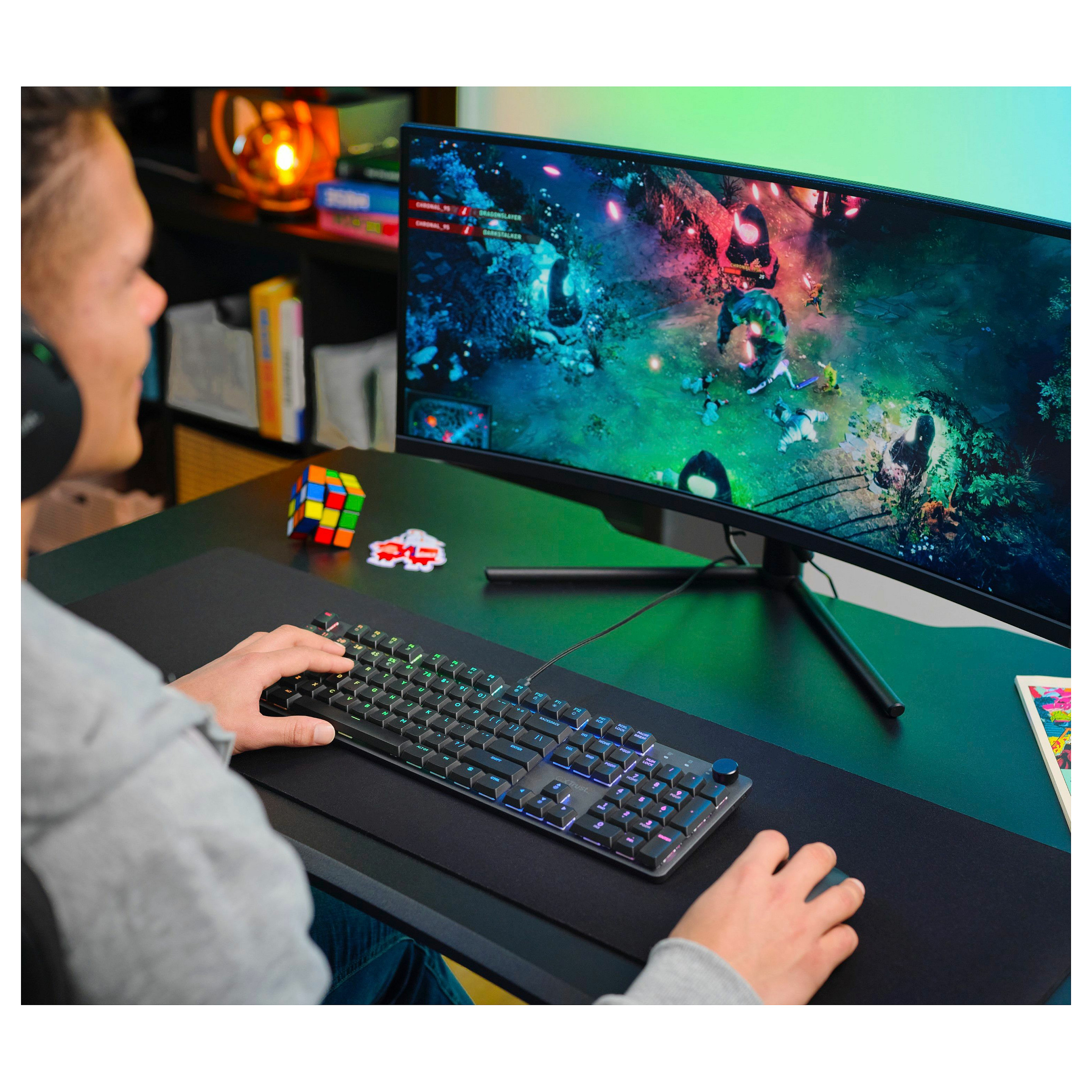 Tastierë Gaming Trust GXT 866 Torix / Wired / Mechanical Switch LED / QWERTZ / German Language - Zezë - 10