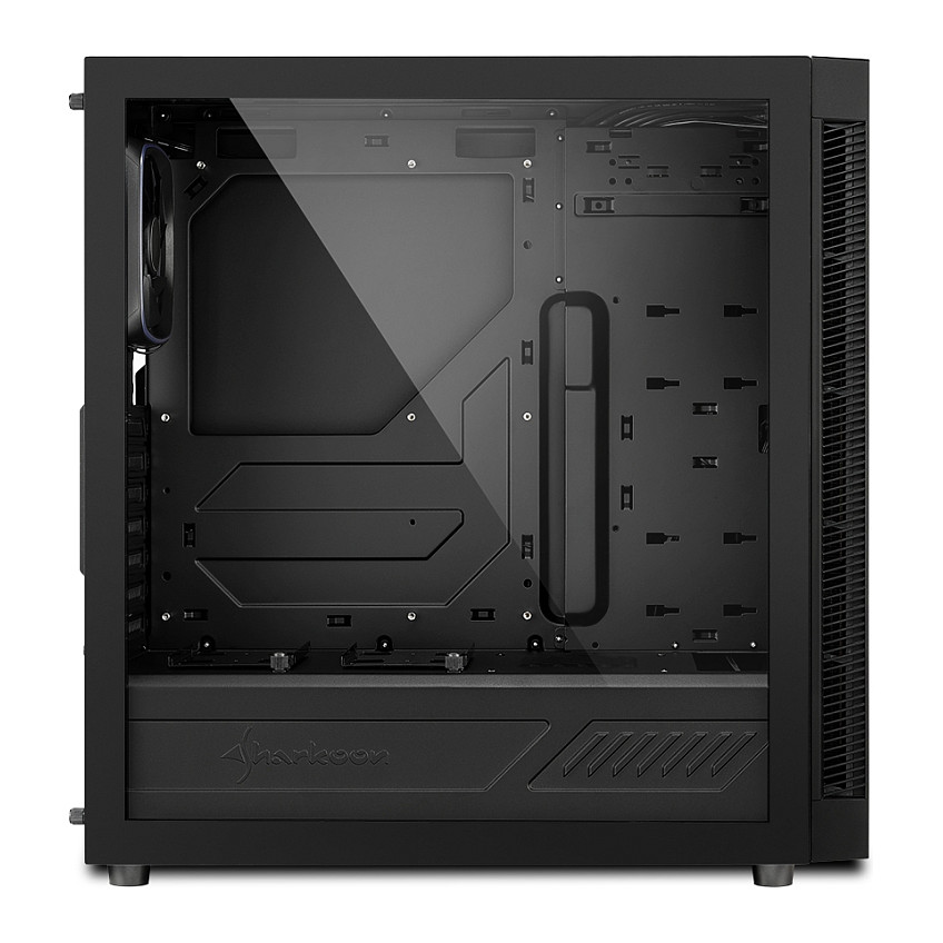 Kasë Sharkoon TG6 RGB Midi Tower Glass Window LED RGB Fans - Zezë - 4