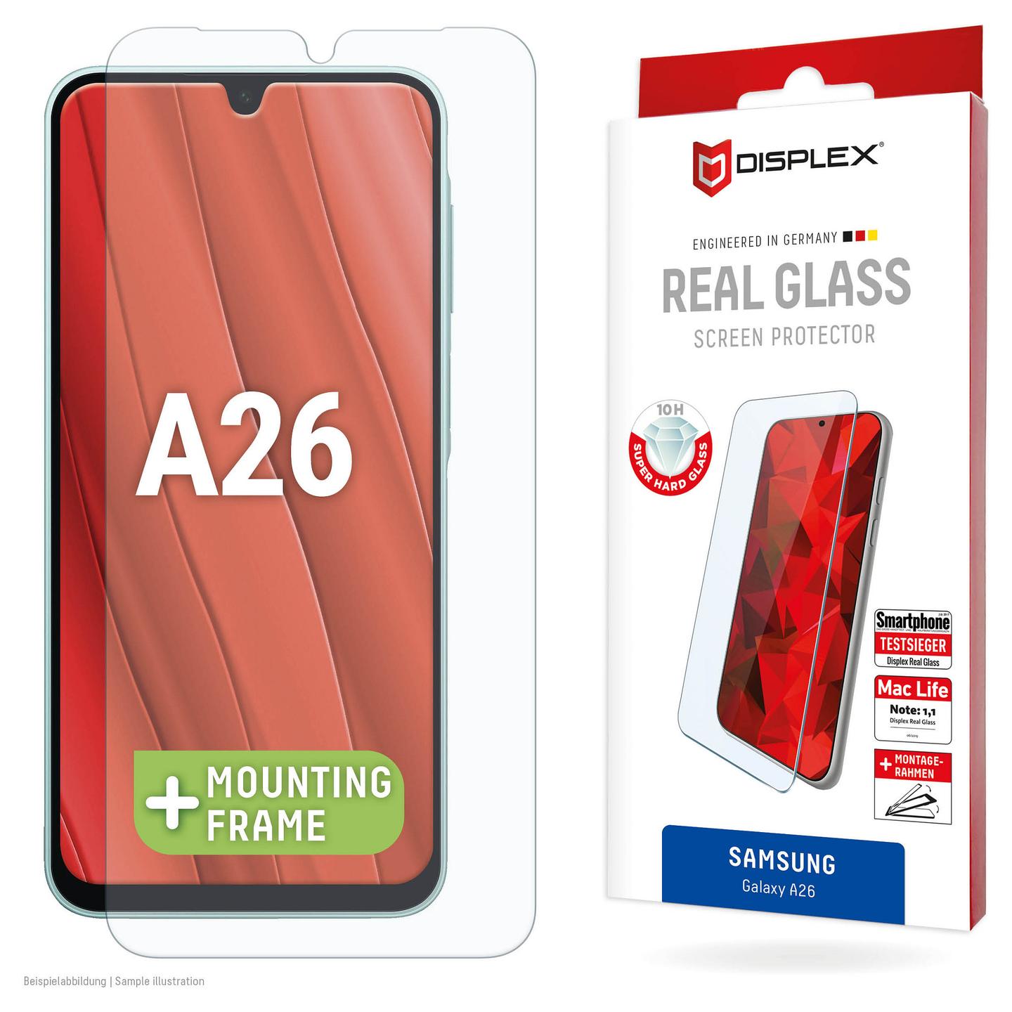 Mbrojtëse Ekrani Displex 02066 / Galaxy A26 / 10H / 2D / Eco Mounting Frame - Transparent