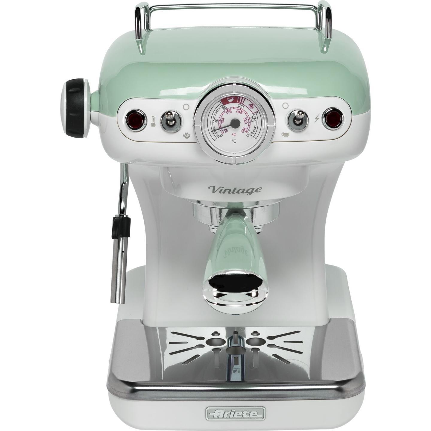 Aparat për Kafe Ariete Vintage 1389/14, Espresso, 15 bar, 850 W, Rezervuar 0.9 L, Shkumëzues Qumështi – Gjelbër/Bardhë - 2
