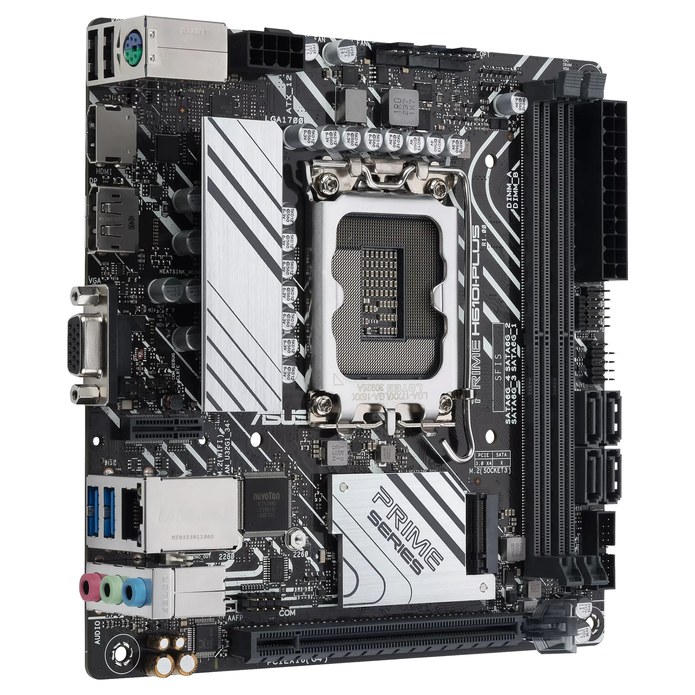 Pllakë Amë MB Intel ASUS PRIME H610I-PLUS-CSM / DDR5 / mATX / HDMI+DP - 3