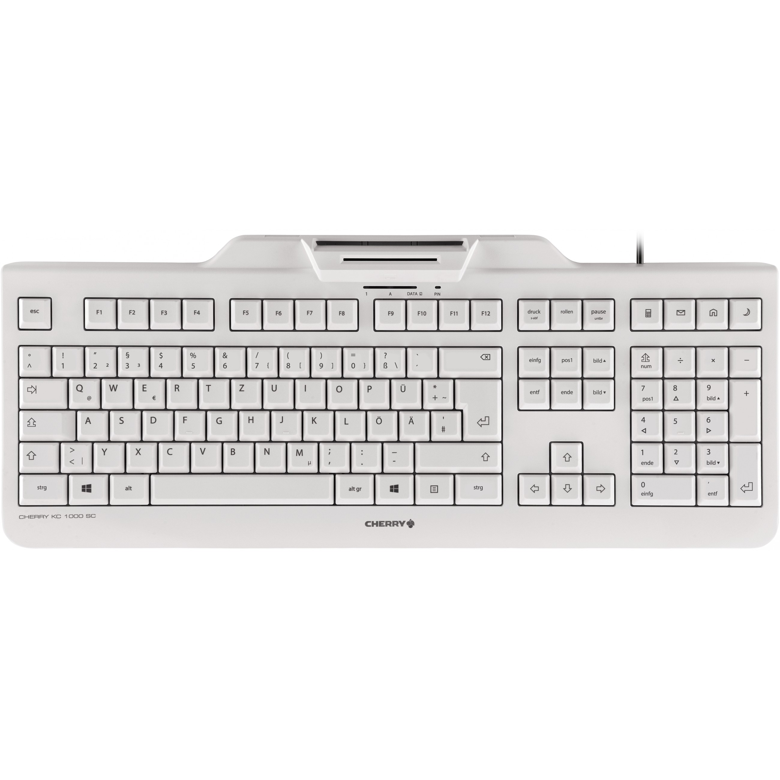 Tastierë Me kabllo CHERRY KC 1000 SC / 104 Taste / Smart Card Reader / USB / QWERTY US - Hiri