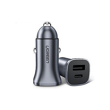 Adapter telefoni për Veturë UGREEN 30780 / 18W / 1x USB-C PD 3.0 / Quick Charge 4 / 12-24V – Zezë