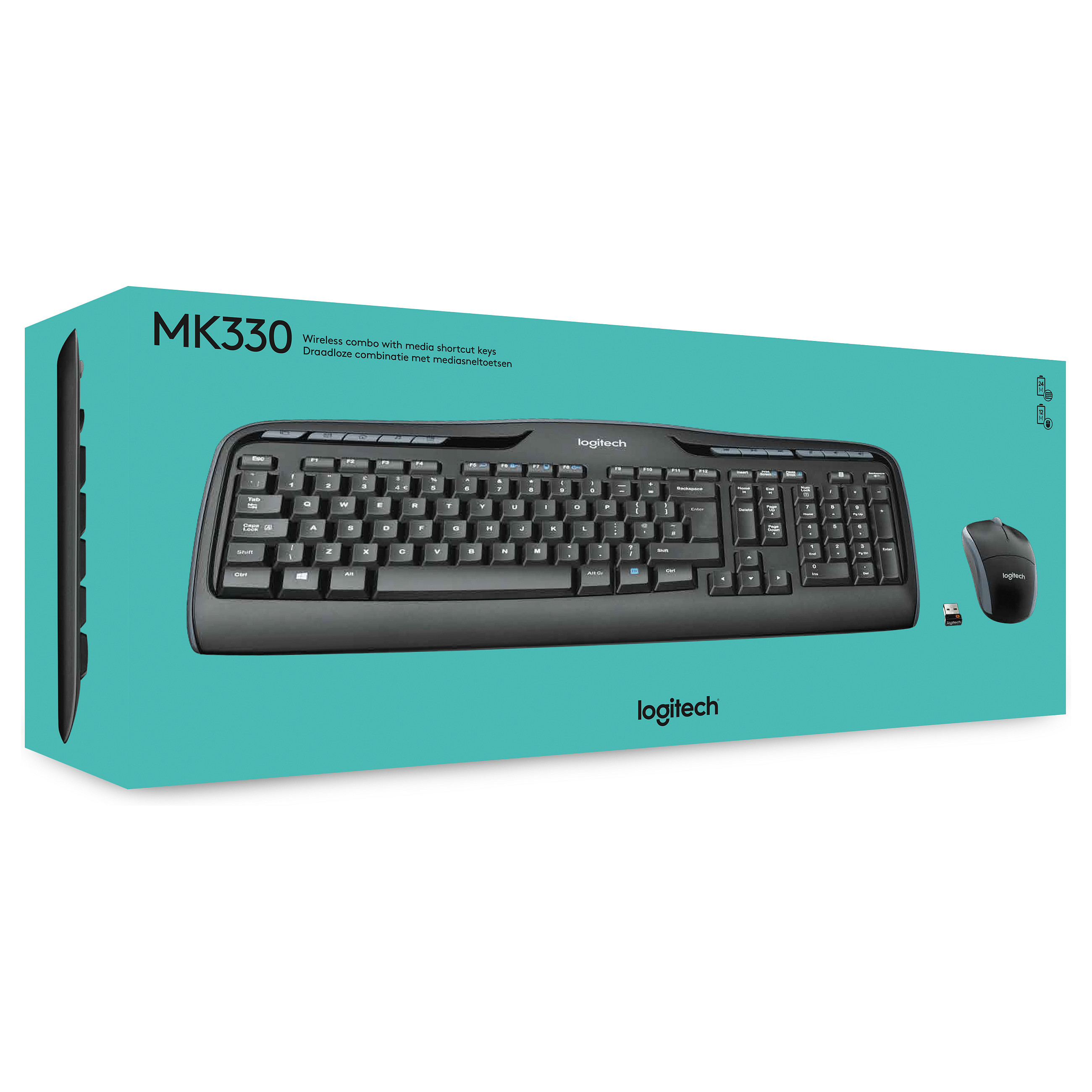 Set Tastierë dhe Maus Logitech Desktop MK330 Wireless Black - US Layout - 5