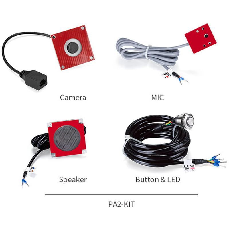 Kit Aksesorësh për Intercom Fanvil PA2-KIT, Kamerë IP 720p, Altoparlant 5W, Mikrofon, Buton - Zezë/Hiri