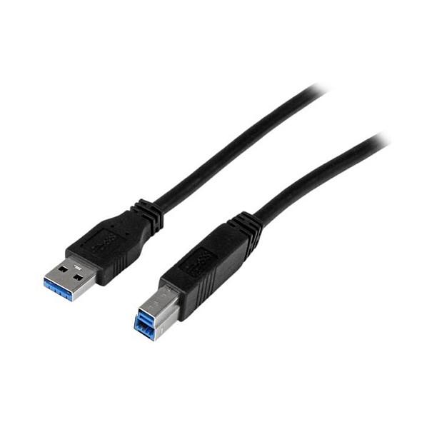 Kabllo USB StarTech.com USB3CAB2M, USB 3.0, USB-A Mashkull në USB-B Mashkull, 5Gbps, 2m - Zezë