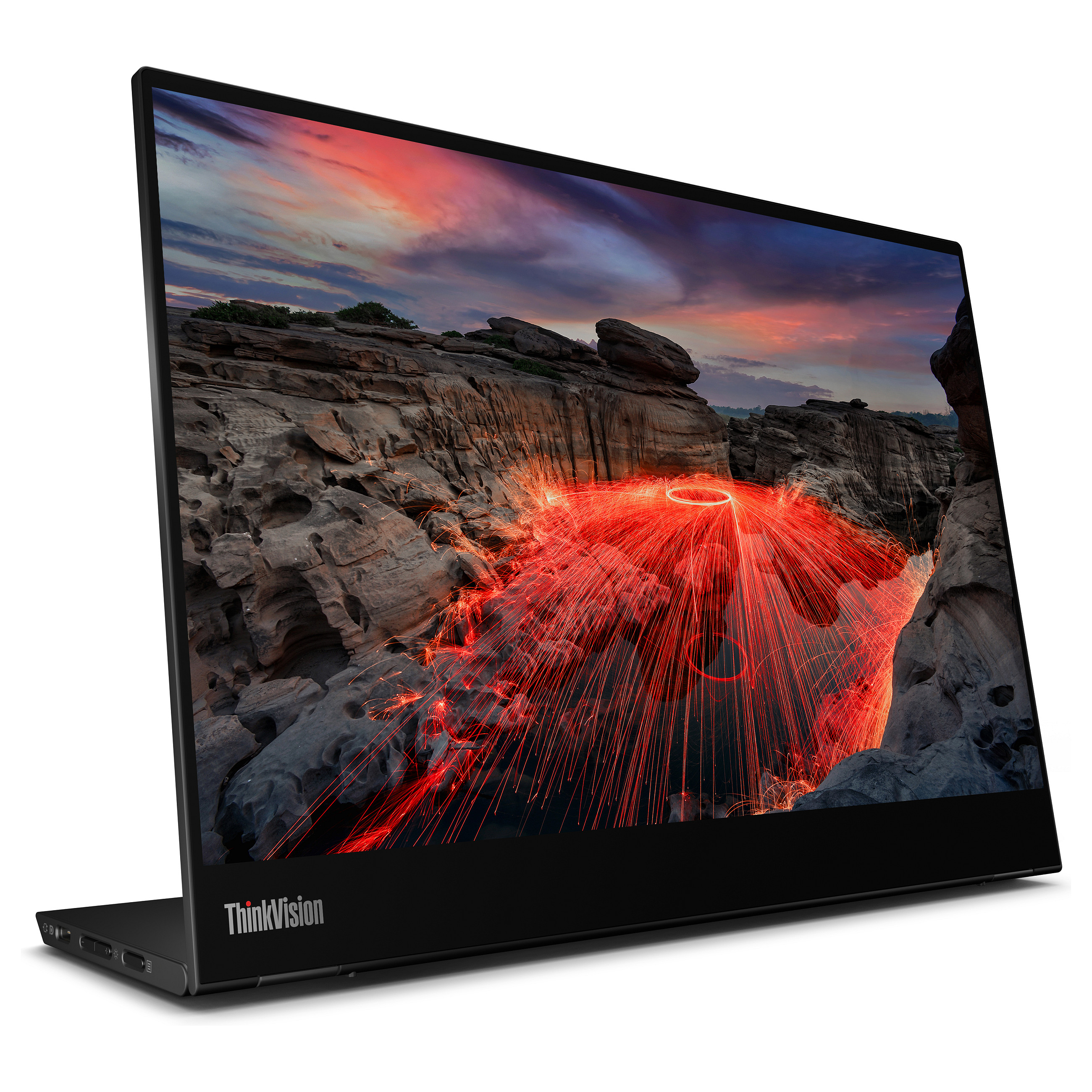 Monitor 35.6cm/14" (2240x1400) Lenovo ThinkVision M14t Gen 2 IPS Touch portable 6ms 60Hz 2xUSB-C Black - 2