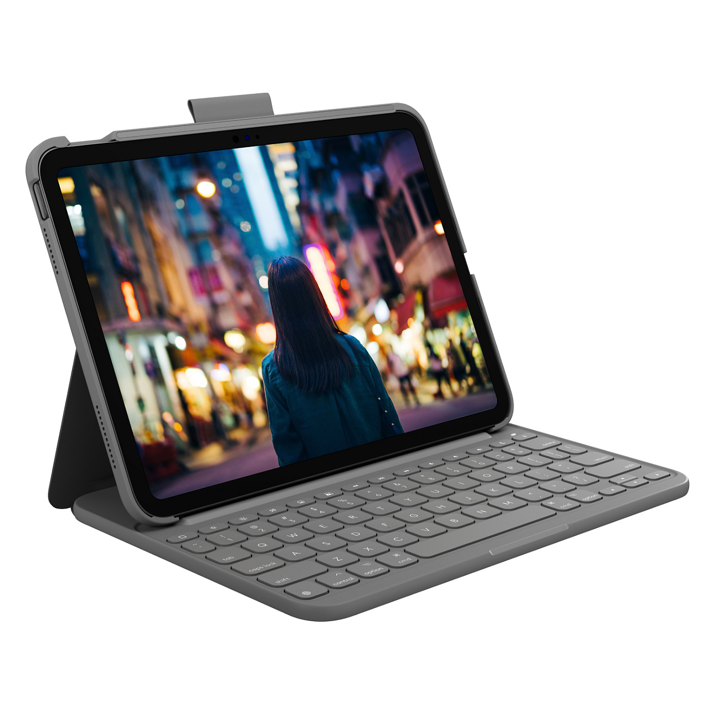Tastierë për tabletë Logitech Slim Folio / 920-011413 / për iPad 10.9" (10th Gen) / QWERTY US International / Bluetooth / Folio Case - Hiri