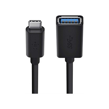Kabllo USB Belkin F2CU036btBLK / USB-C në USB-A / USB 3.2 Gen 1 / 5Gbps – Zezë