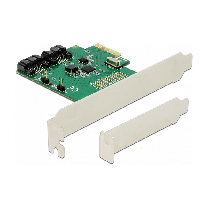 Aksesor për Disqe DeLOCK 90392 / 2x SATA 6Gb/s / RAID / PCIe 2.0 x1 / Low Profile
