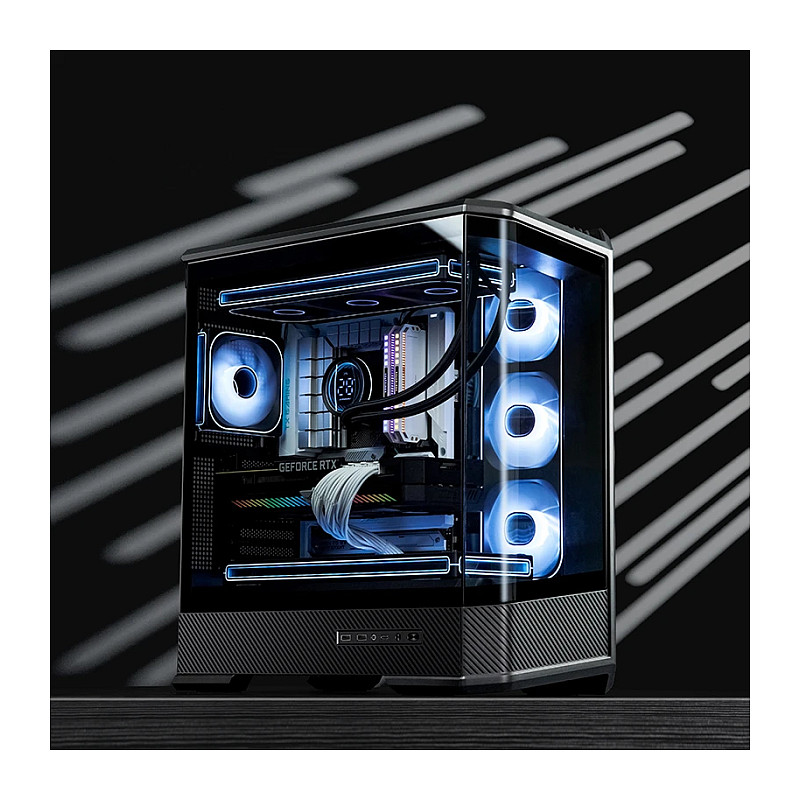 Kasë PC Jonsbo D400 / Midi Tower / ATX / Tempered Glass - Zezë - 24