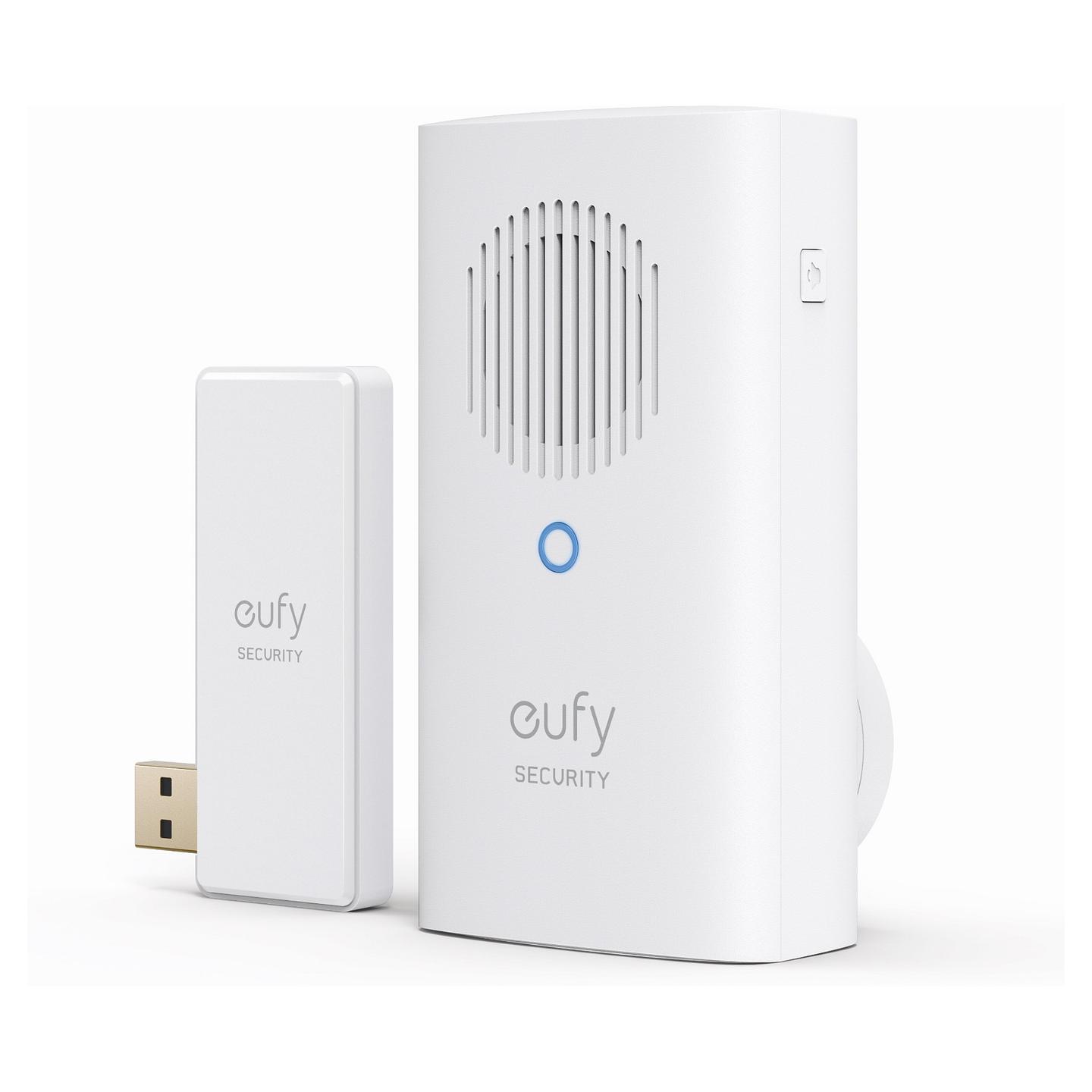 Doorbell Chime Eufy E8741021, Wireless, 8 Tone, 3 Nivele Volumi, HomeBase 2 - Bardhë