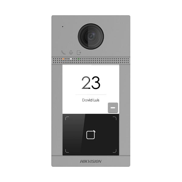 Video Interfon Hikvision DS-KV8113-WME1(C), 2MP, Full HD, Wi-Fi, IP65, IK08 - Gri/Zezë