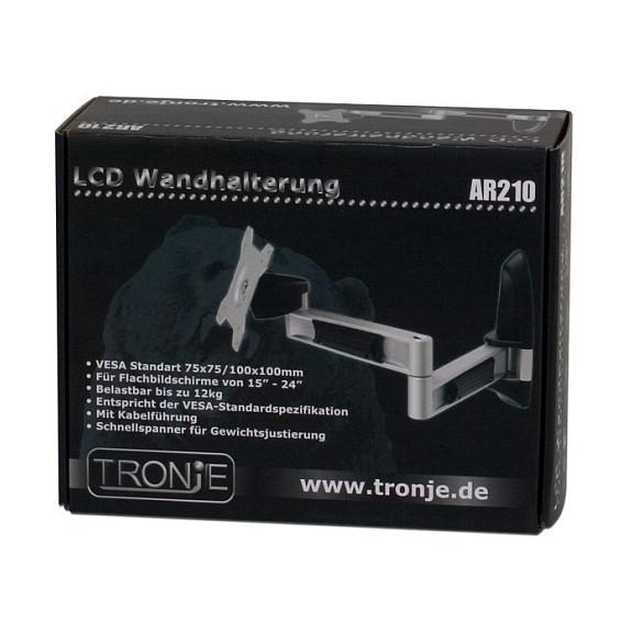 Mbajtëse për Monitor Tronje AR210 / 1 Monitor / 15"-24" / 12kg / VESA 75x75-100x100 / Full Motion - Zezë - 6