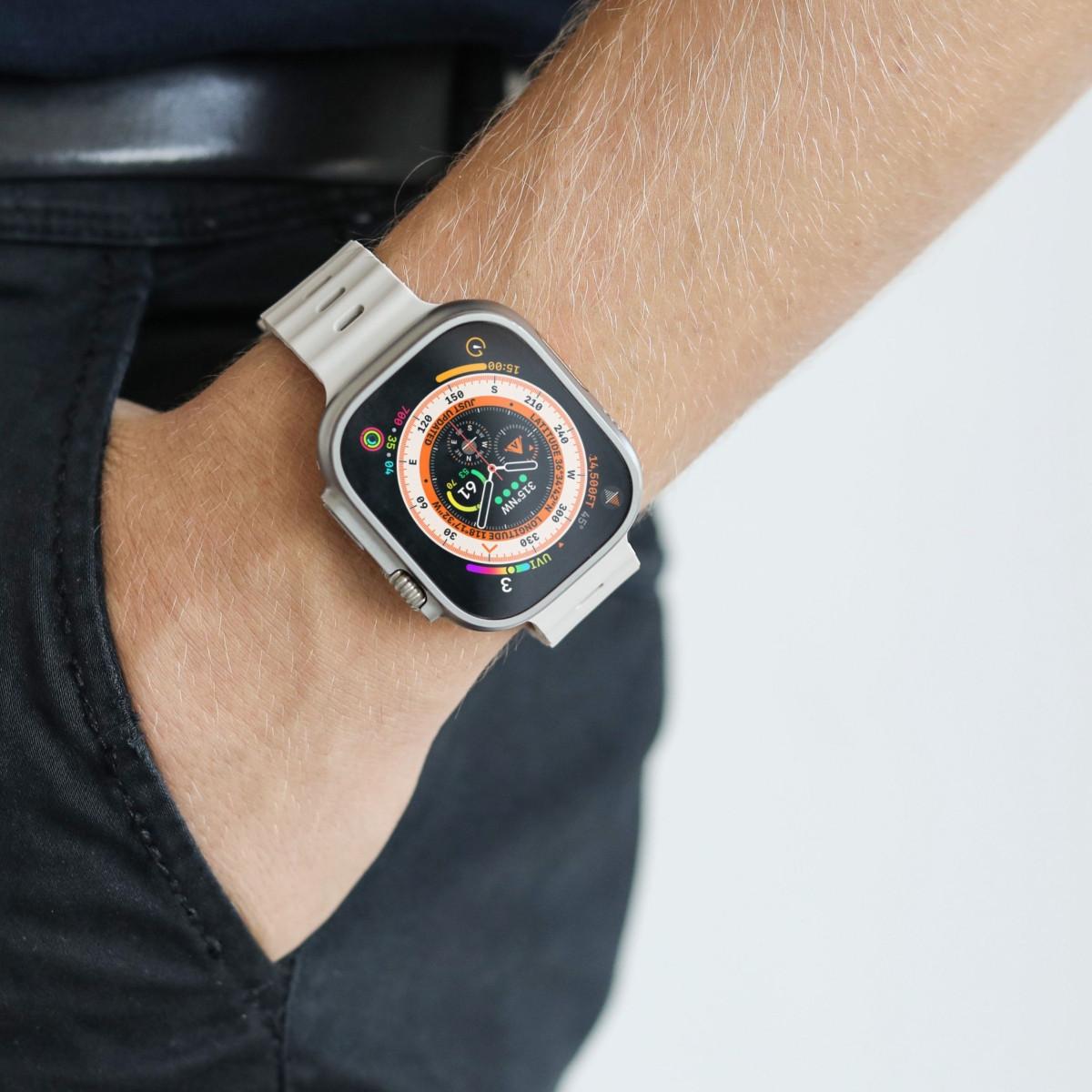 Rrip për ora Vonmählen Wave Band 2, 42mm, 44mm, 45mm, 49mm - Krem - 3