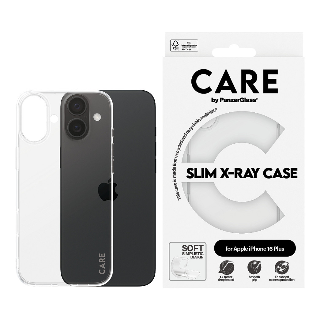 Aksesorë për telefon CARE / Case Fashion X-Ray Soft Basic / iPhone 16 Plus - Transparente - 2